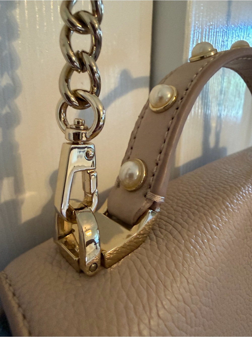 kate spade Blush Crossbody Satchel with removable Chain Strap - Picture 6 of 9